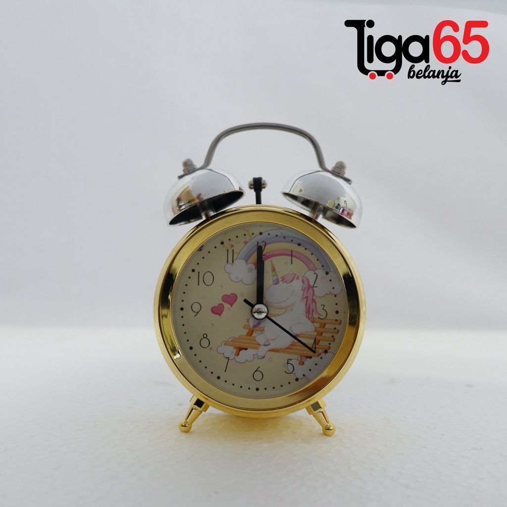 365 CLOCK KRING #41081 Jam Weker Beaker Alarm Analog Motif