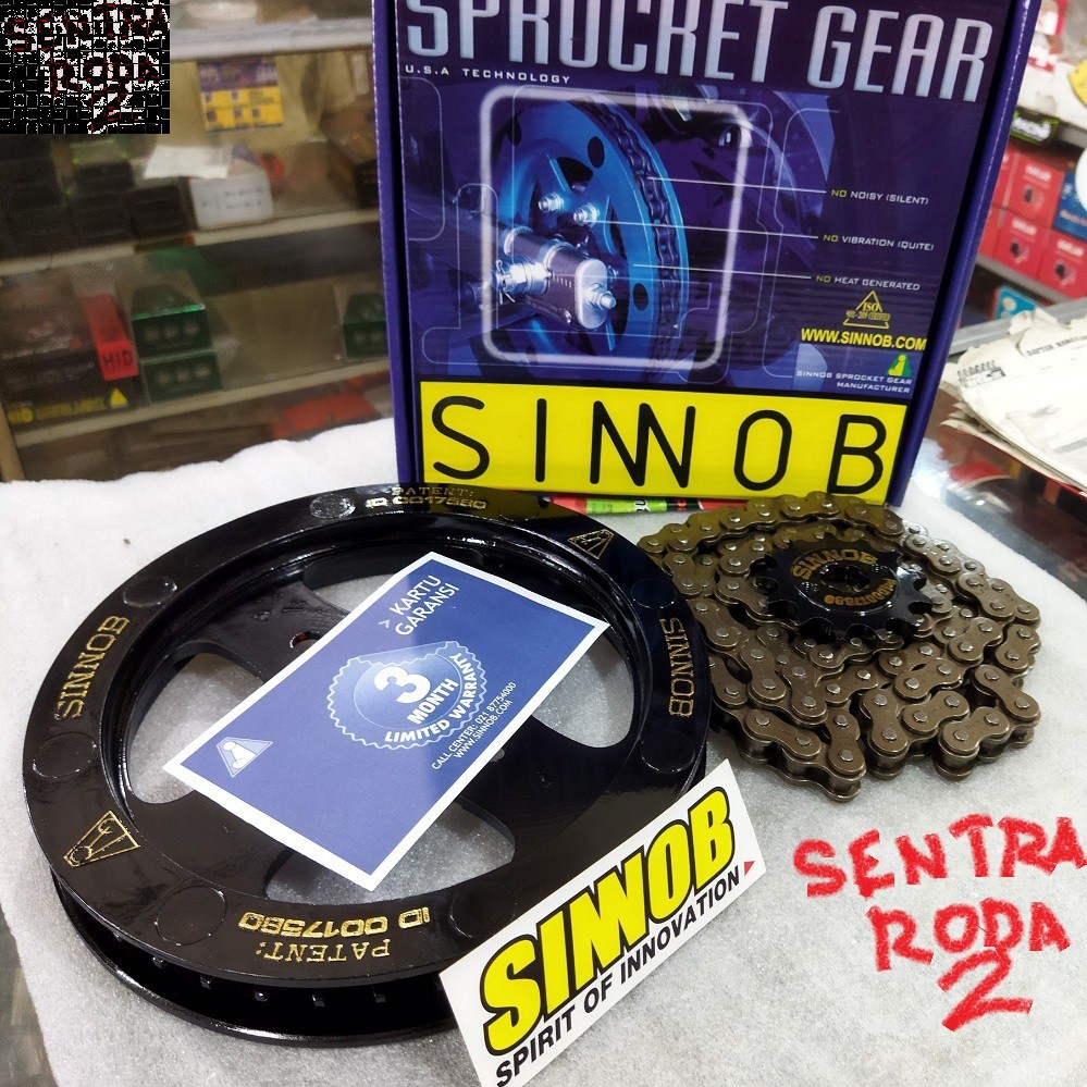 Gear Set 520 SINNOB Honda Tiger / Gir Set Tiger Tebal 520 ORi SiNNOB