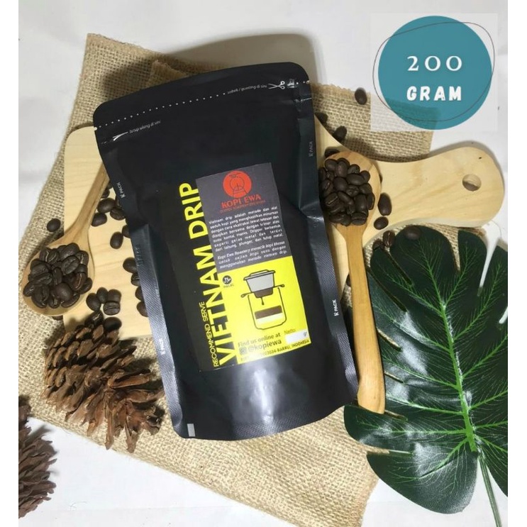 

KOPI EWA RECOMMEND SERVE FOR VIETNAM DRIP. RACIKAN UNTUK KOPI VIETNAM DRIP 200GR