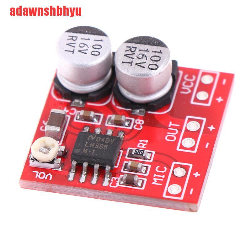 Papan Gain Penguat Daya Mikrofon Elektrik Dc 5v-12v Lm386 200