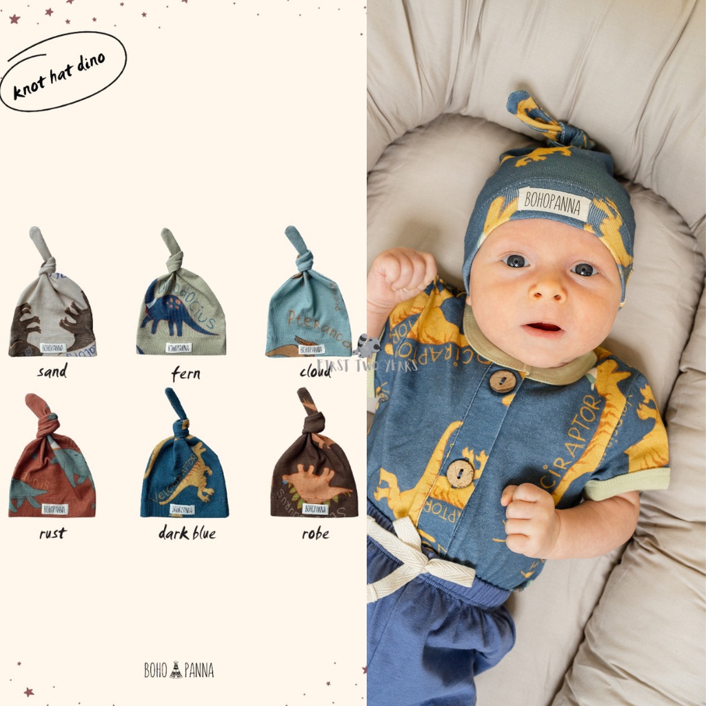 BOHOPANNA - KNOT HAT MOTIF PRINT - Topi Bayi