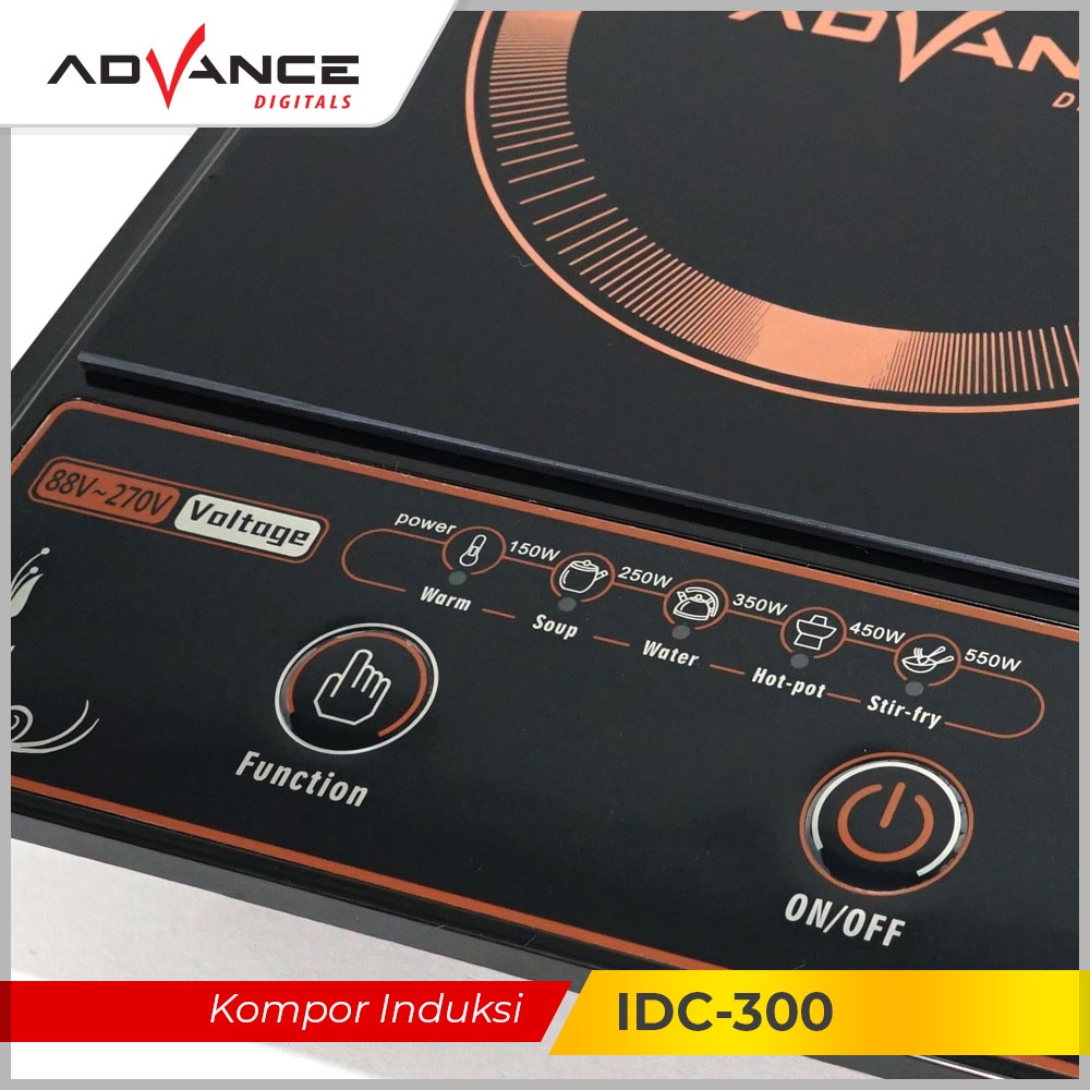 Advance Kompor Induksi 550W  Kompor Listrik Induction Cooker IDC300 Garansi 1 Tahun