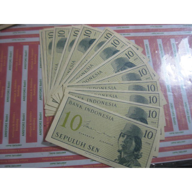 uang 10 sen sukarelawan 1964 G796