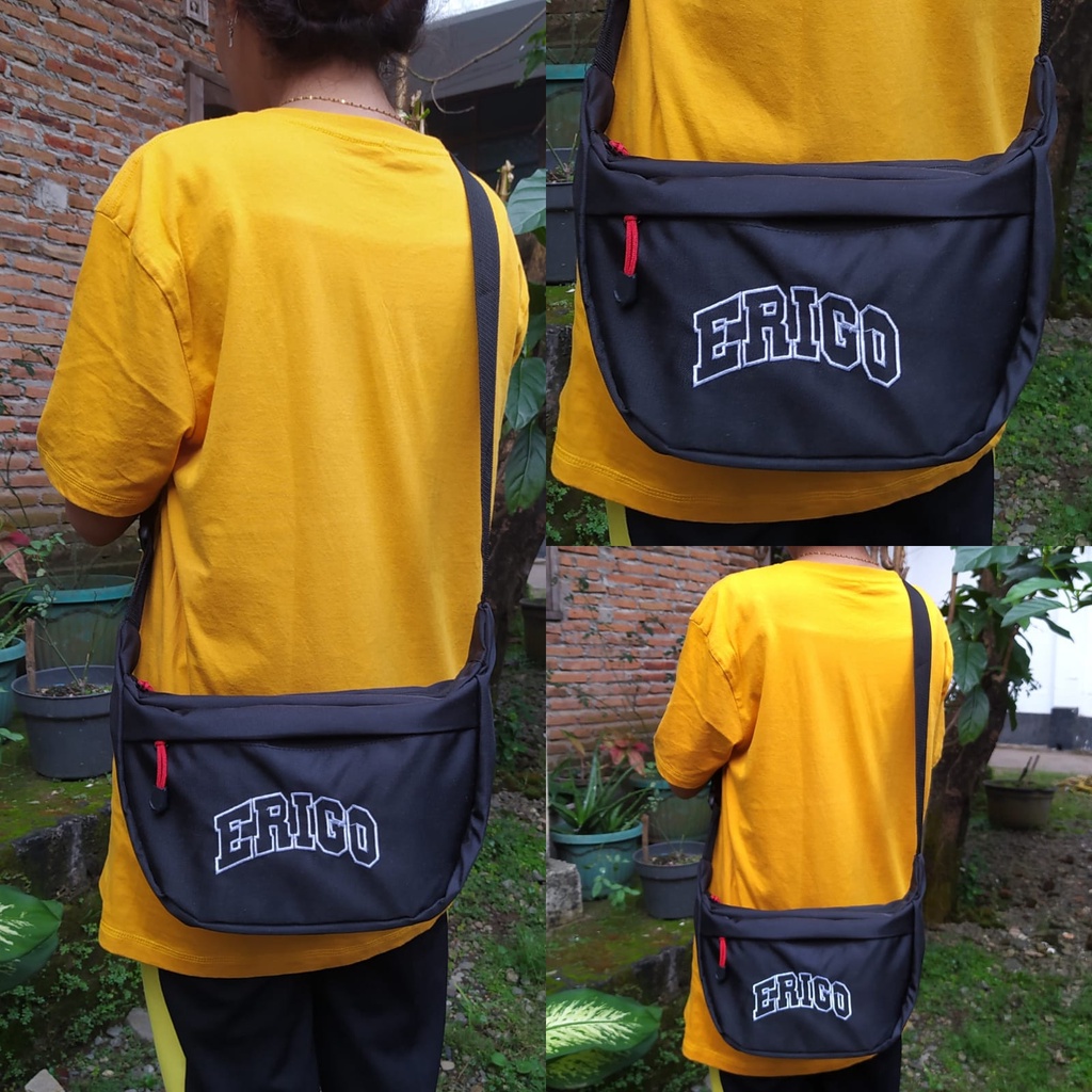 Tas selempang pria gaul kekinian bahan nilon bisa untuk tempat buku sekolah sd paud smp sma main logo bodir kwalitas premium tas bahu multifungsi