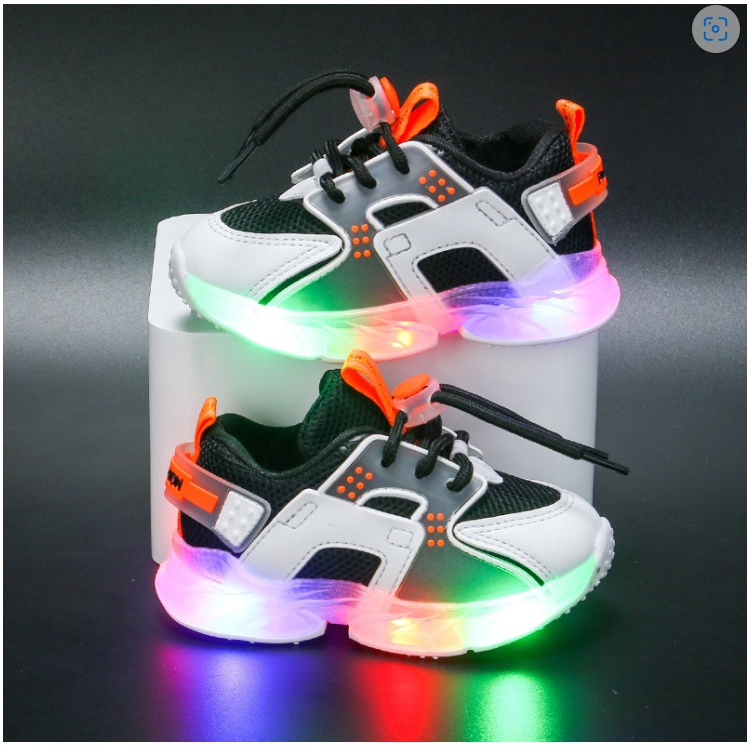 DARPA Sport Sneakers Kids Shoes LED Import Size 21-30 Usia 1-5 Tahun