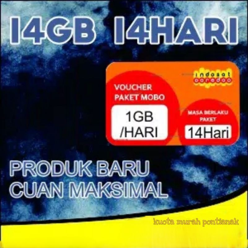 Voucher Indosat 14gb 14hari Vocer Isat 14 gb 14 hari M3 Im3