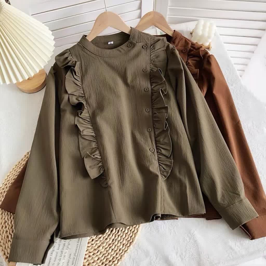 COD | Candis Blouse Atasan Top Baju Muslim Polos Basic OOTD Casual Basic