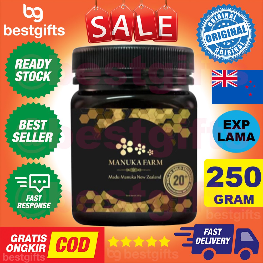 MANUKA FARM MADU MANUKA HONEY MGS20+ MGS20 MGS 20 IMUNITAS DAYA TAHAN TUBUH RADANG SARIAWAN 250 GRAM