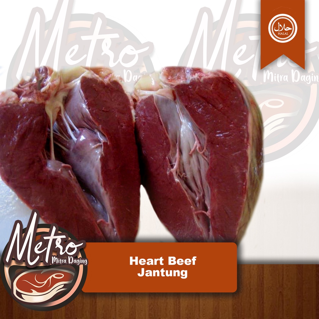 

Heart Beef / Jantung Sapi import AUS Kemasan 1kg Halal