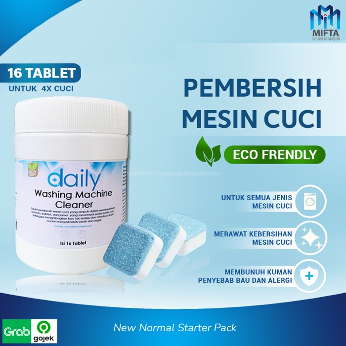 PEMBERSIH MESIN CUCI / DAILY WASHING MACHINE CLEANER PREMIUM TABLET