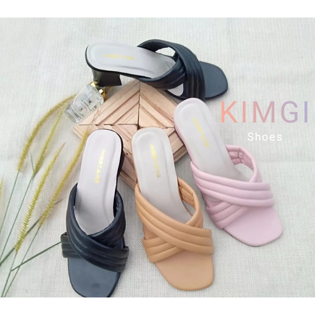 Sandal Wanita Heels 5cm Terbaru 2022 /Sandal Remaja Kekinian/Sandal Heels Terbaru/Sandal Hak Tali Bu