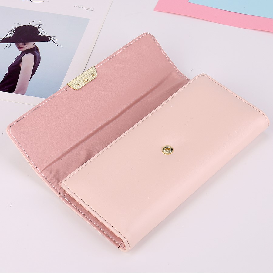 Grosir - D342 Dompet Wanita Panjang Telinga Kucing / Dompet Panjang Kulit / Dompet Import Batam