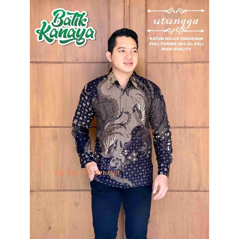 BATIK PRIA UNTUNGGA LAPIS FURING KATUN HALUS SRAGENAN SIZE M-XXL ASLI SOLO HIGH QUALITY