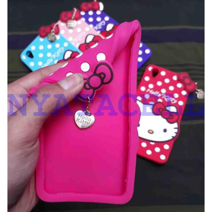 NEW CASE 3D HELLO KITTY OPPO NEO 9 A37 /CASING/KARAKTER/SOFTCASE/BONEKA/4D - PINK MILENIA