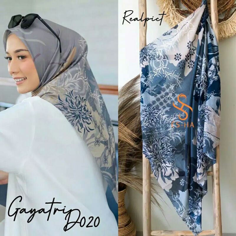 HIJAB SEGIEMPAT ORI ESHA MOTIF GAYATRI