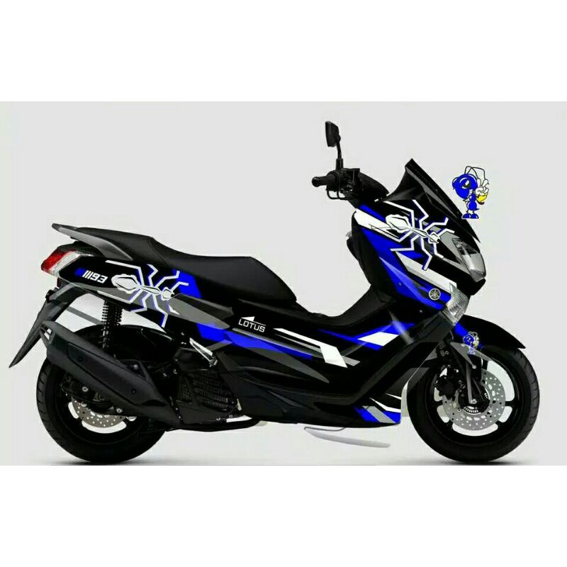 Decal Sticker Nmax Biru Lotus STICKER VARIASI FULLBODY