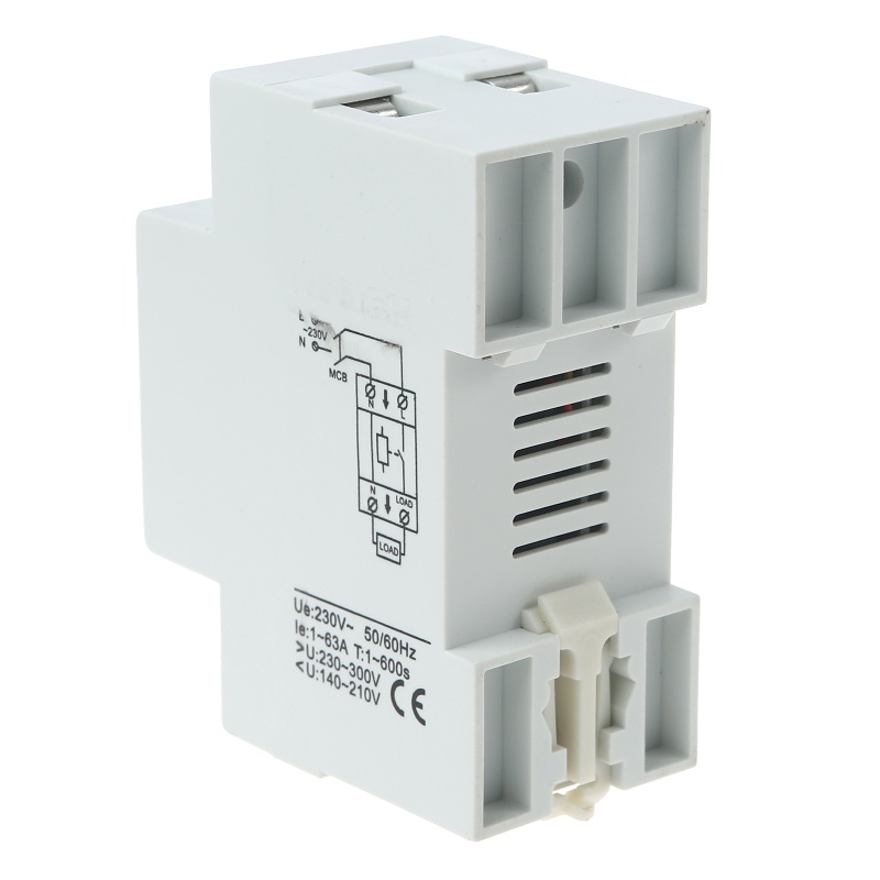 Btsg Professional 63A Din Rail Adjustable Over Voltage &amp; Under Voltage Protective Device Bahan ABS Digunakan Untuk Industria