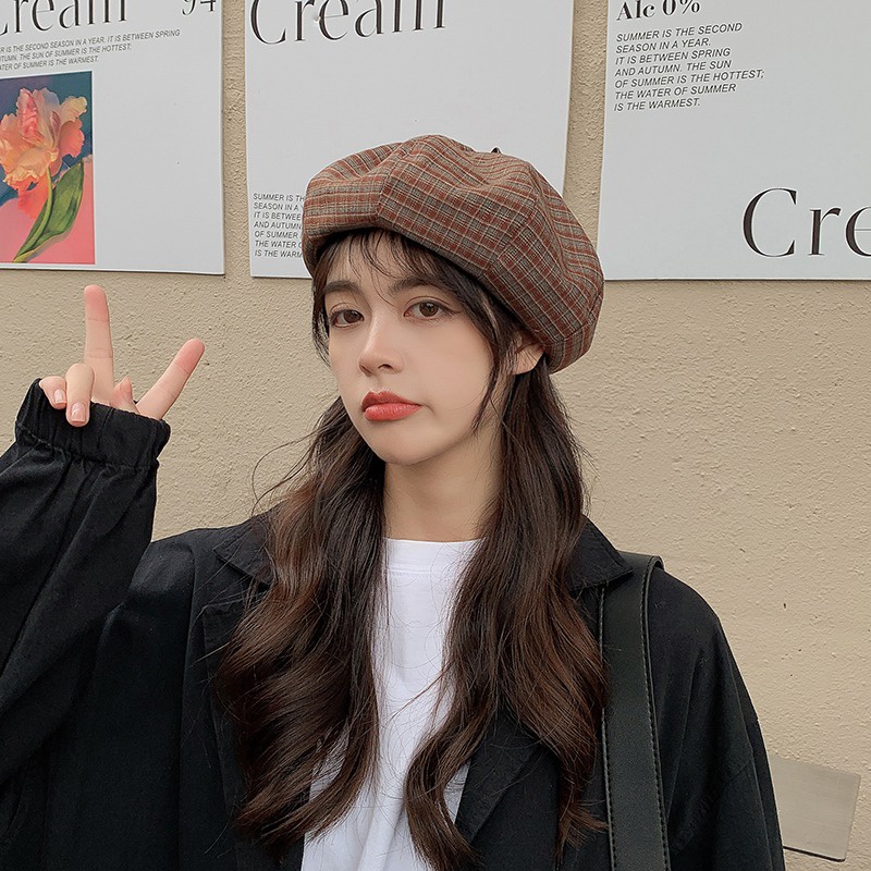 Topi Baret Warna Polos Gaya Perancis Untuk Wanita