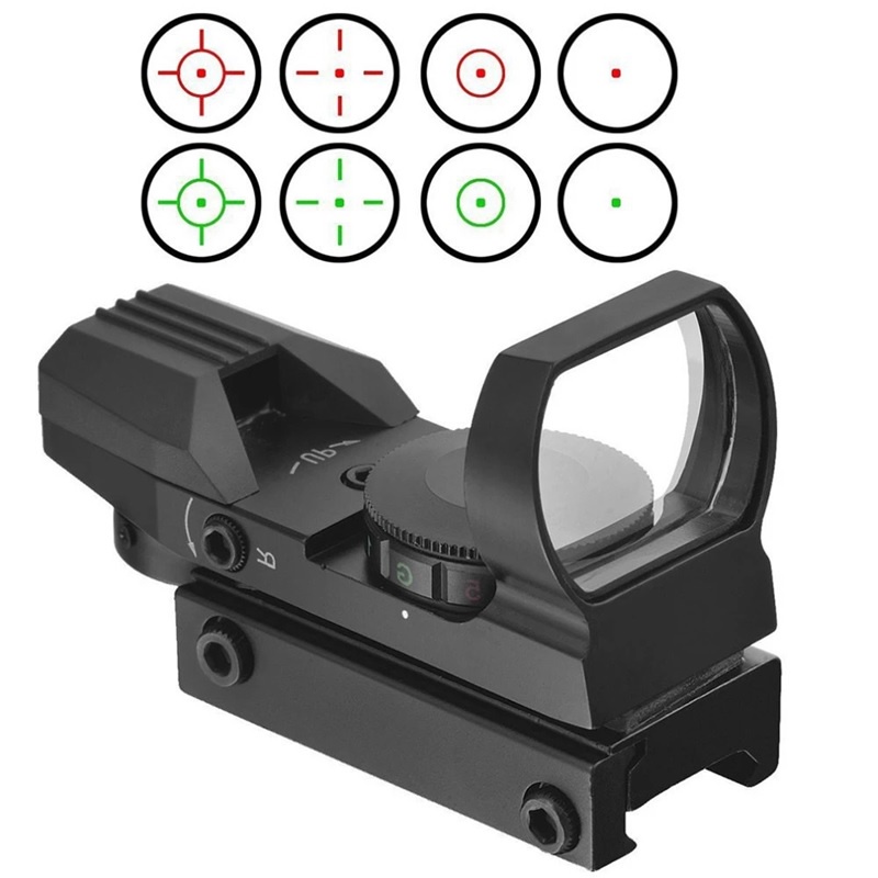 Riflescope Electric Red &amp; Green Dot Sight 20MM - Kekeran Senapan Angin dan Airsoft Gun - 20MM Railing