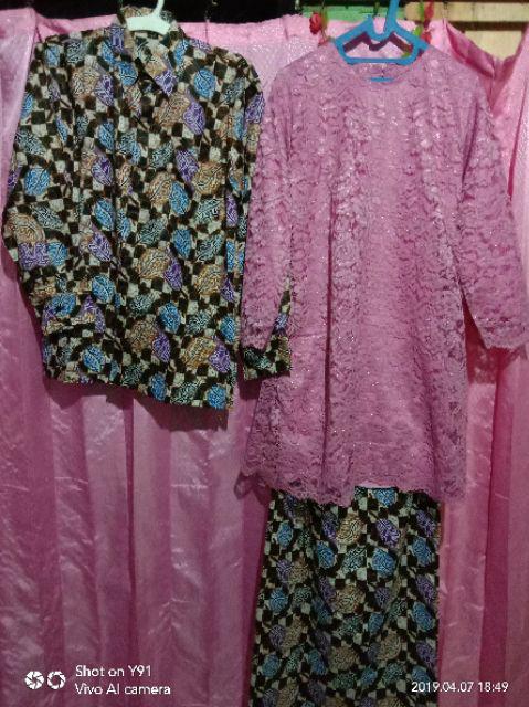 Wou Batik Couple Naifa Maura Couple - Sania Ruffle Batik Couple Ori Ndoro Jowi Dnt Garansi - Kg023