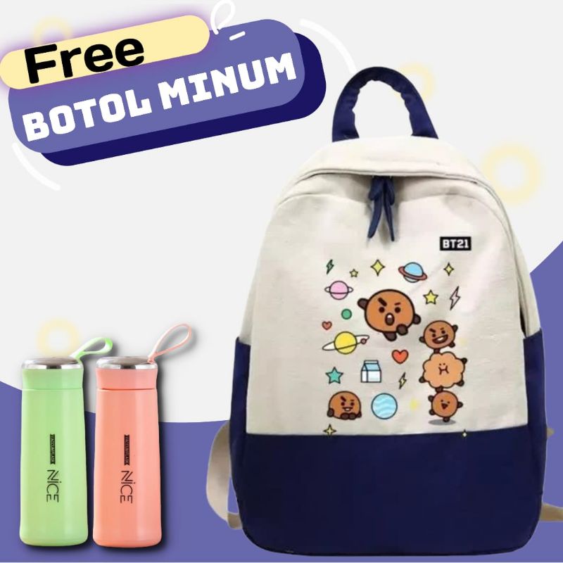 Ransel Anak Sekolah BT21 Ransel Terbaru Motif BT21