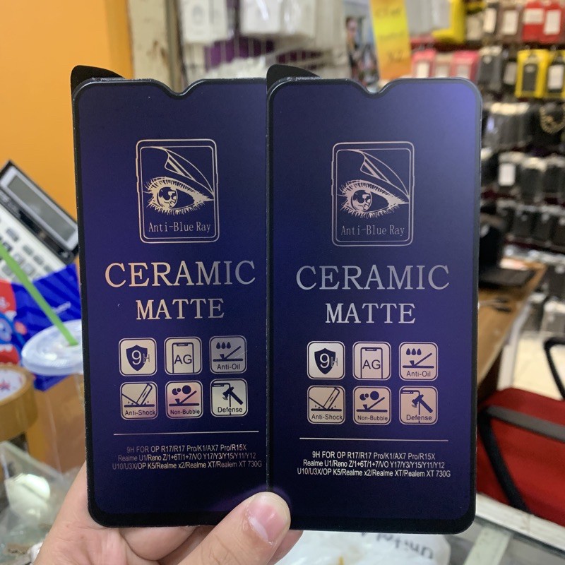 One Plus 6T One Plus 7T One Plus 8T Ceramic Matte Blue Ray Screen Guard Anti Radiasi Full Cover
