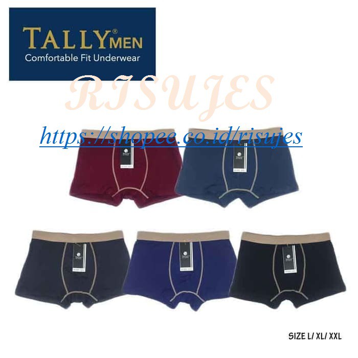 Celana Dalam Boxer Pria Tally / CD Cowok Laki-laki ASLI TALLY 9008 Official