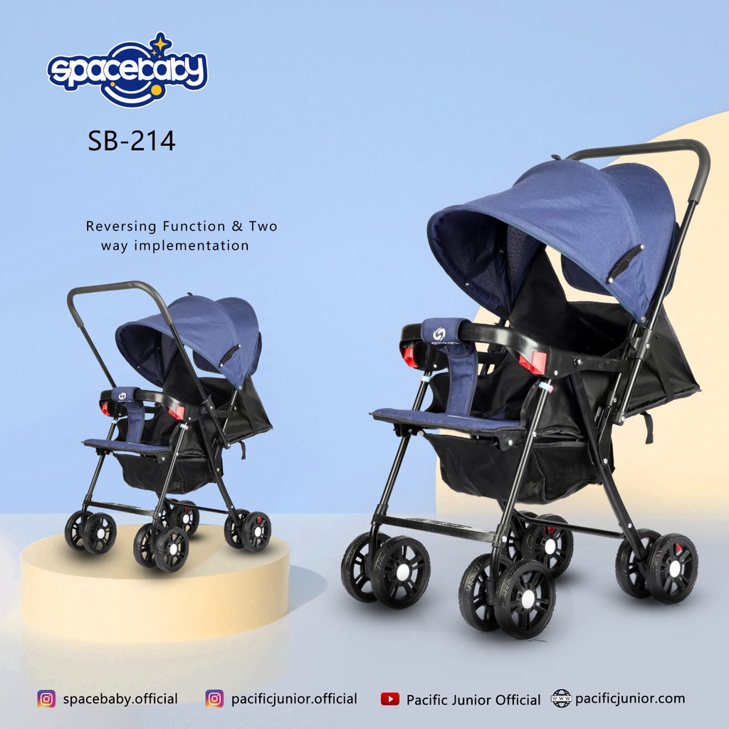 SPACE BABY Stroller SB 204  SB 214 SB 6202 Kereta Dorong Bayi SPACEBABY  SB204 SB214 SB6202 [ * FREE PACKING DUS ALAS ]