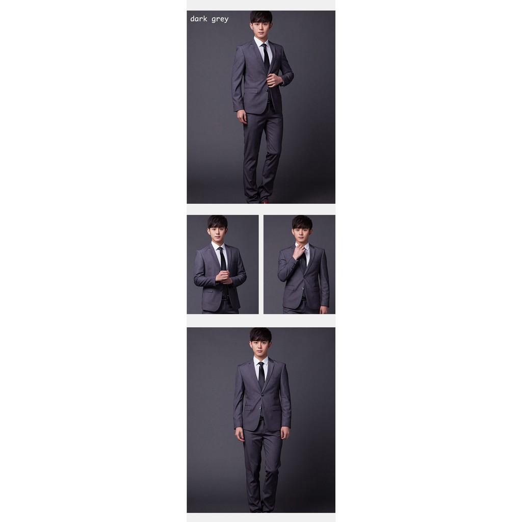 SETELAN JAS FORMAL PRIA / JAS KANTOR SLIMFIT NEW STYLE GREY 4IN1 HIGH TWIST LEBIH HEMAT