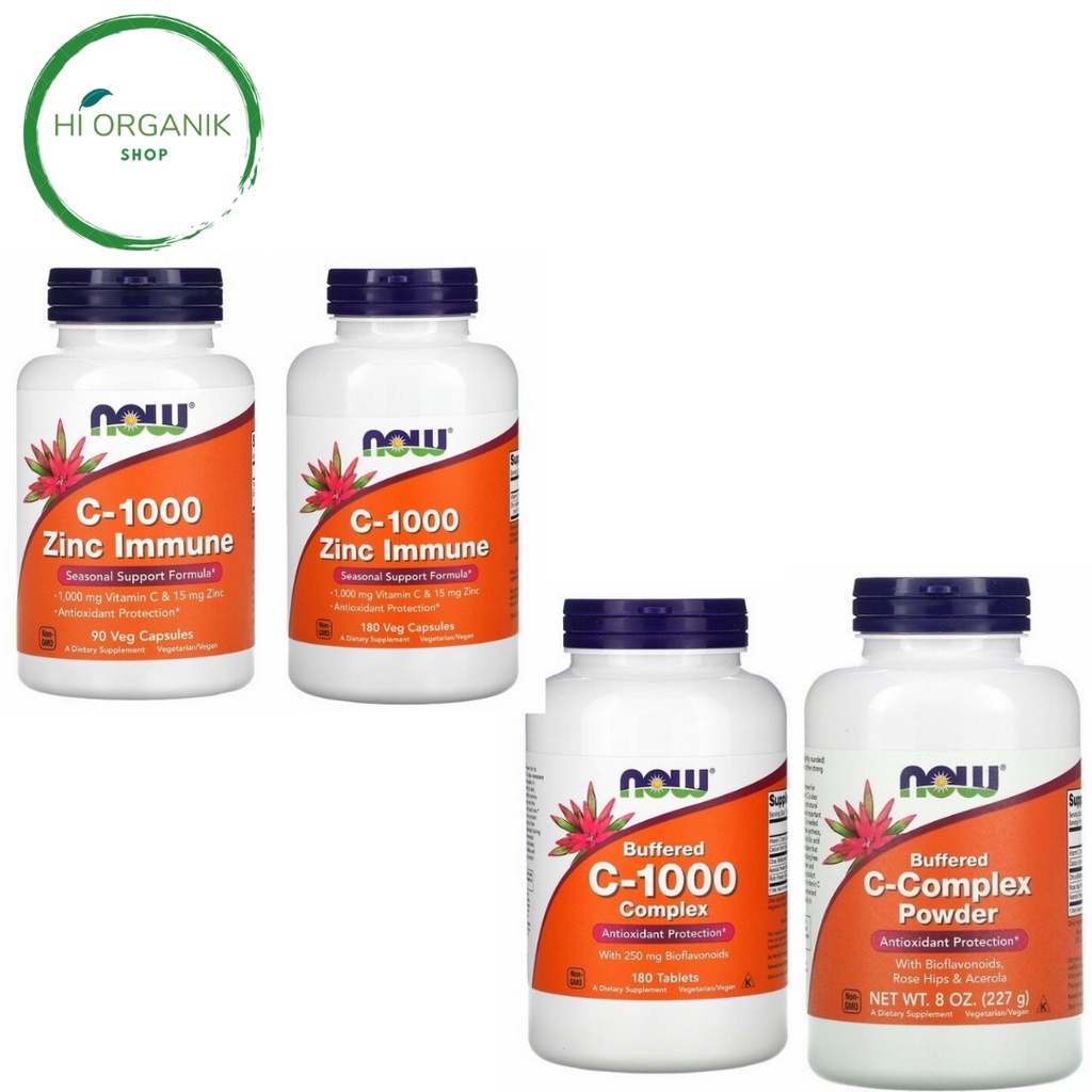 Now Foods C-1000 Zinc Immune Vitamin C 1000 mg & Zinc 15 mg 90 Caps ; C1000 Zinc Immune 180 caps ; B