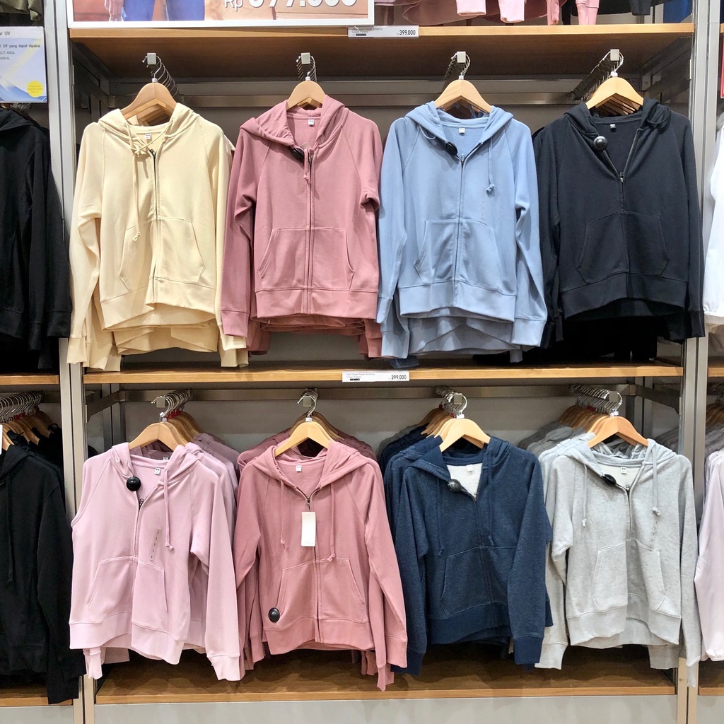 Jaket Uniqlo Sweat Hoodie Retsleting Women | Jastip Uniqlo