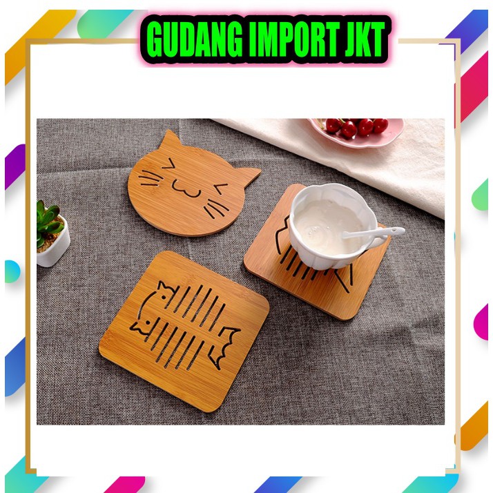 Tatakan Piring Gelas Bahan Kayu Mangkok Hiasan Alas Meja Tatakan Piring Gelas Bahan Kayu Mangkok Hiasan Alas Meja