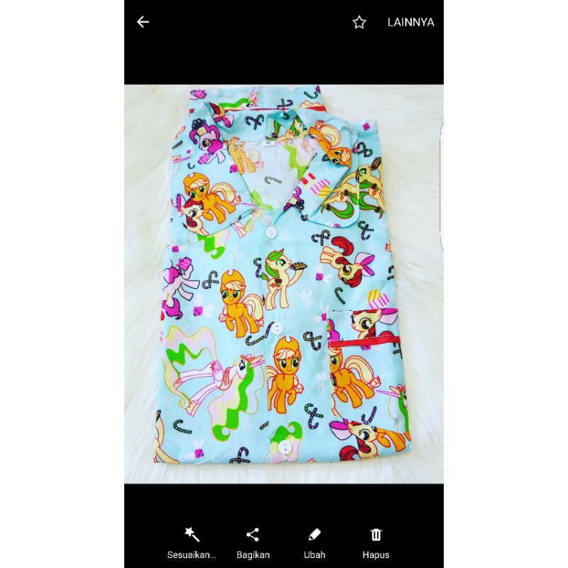 Kuda Poni / little poni Piyama Anak set