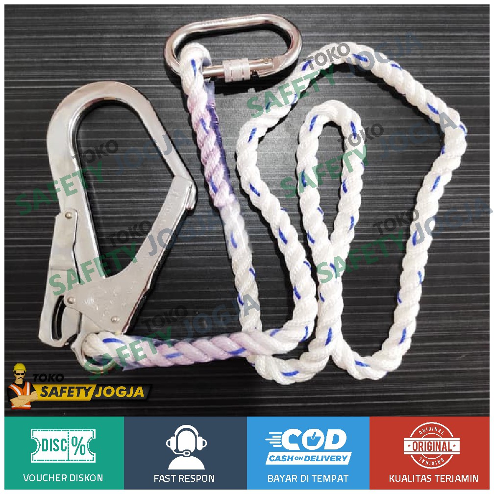 Tali Lanyard Safety Single Big Hook climbing harness safety