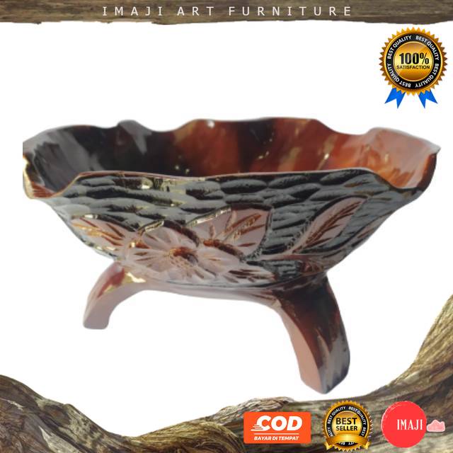 [ COD ] Tempat buah akar gembol model mangkok dekorasi meja makan unik antik cantik dari kayu jati b