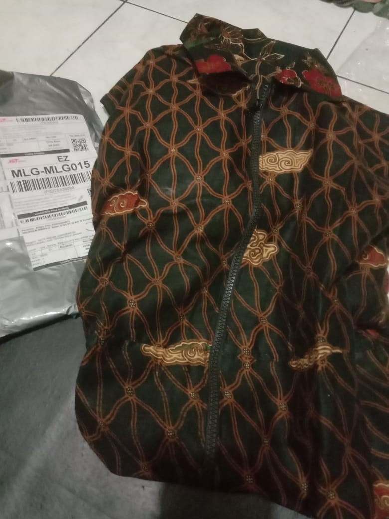 Batik Couple Keluarga Sania Ruffle Ori Ndoro Jowi Dnt Motif Rembulan Kuning