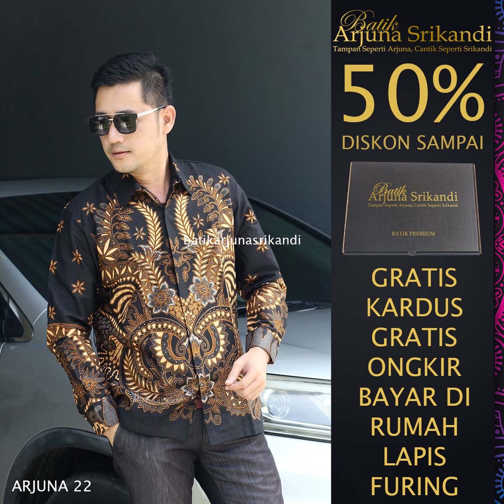 Kemaja Batik Pria Lengan Panjang Baju Hem Atasan Pria Seragam Batik Seragam Batik Kantor Seragam Bat