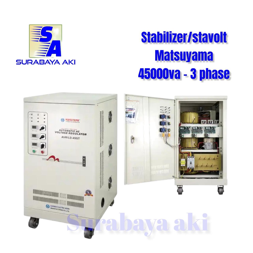 Matsuyama Stabilizer AVR 45 GT - LD stavolt MATSUYAMA 45 KVA GT MATSUYAMA 45000VA 3PHASE MATSUYAMA 45000 VA 3 PHASE