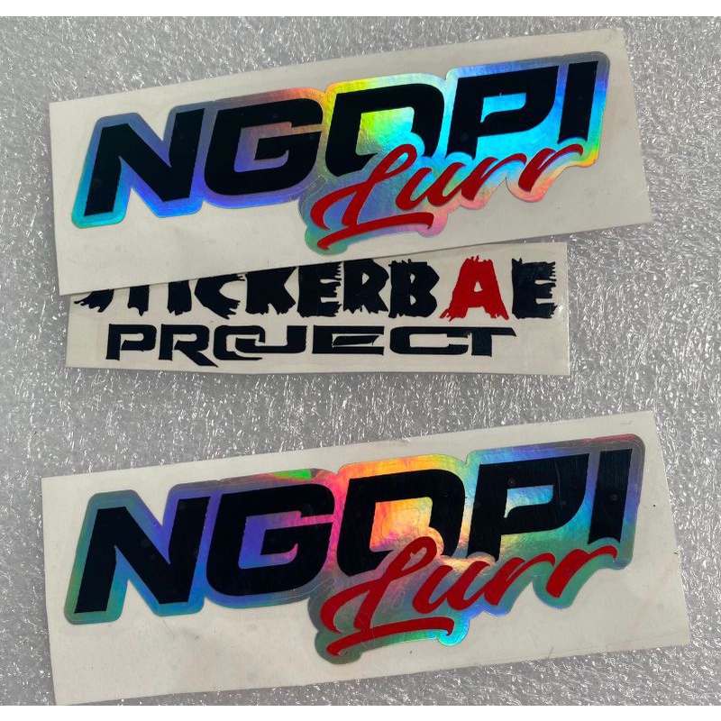 Stiker ngopi lur sticker cuting tumpuk bukan print/tinta variasi motor