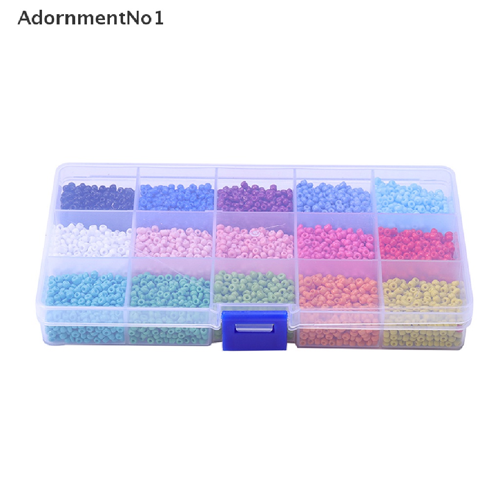 (AdornmentNo1) 7500pcs / Set Manik-Manik Kaca 3mm Multiwarna Untuk Kerajinan Tangan Diy