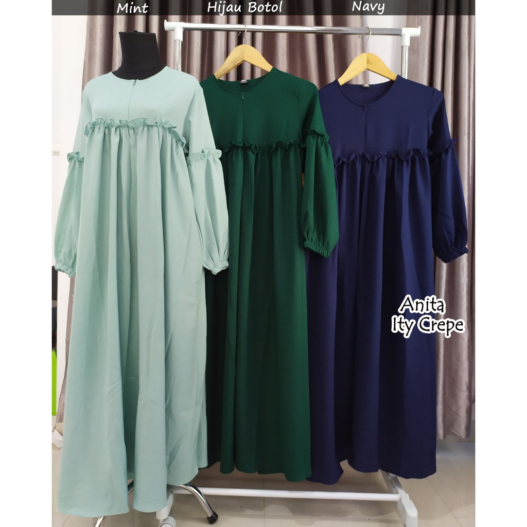 Gamis Ity Crepe Rempel/ Dress Ity Crepe L-XL