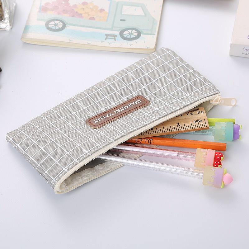 Tempat Kotak Pensil Pencil Case Motif Lucu Mini Geometry Valley Stationary Stationery Alat Tulis Sekolah Kantor GMALL ST0016-3