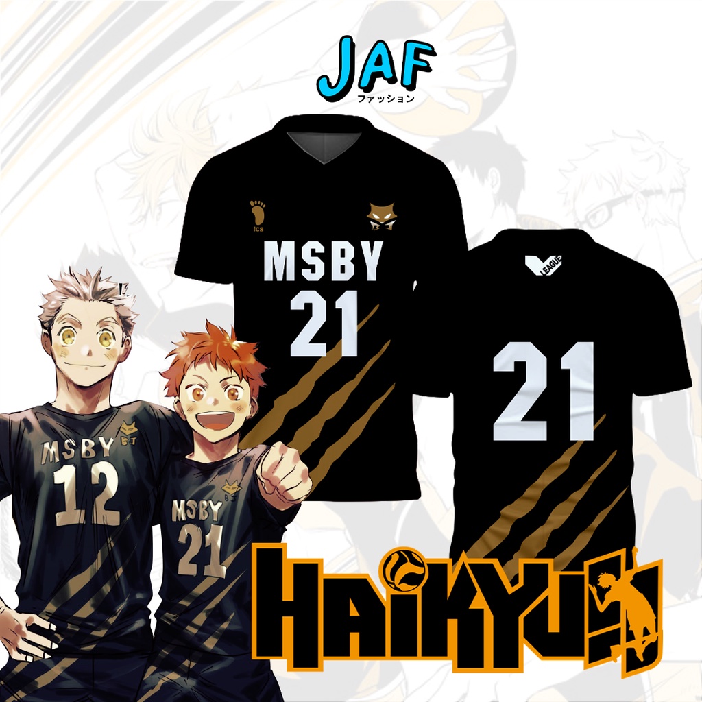 JAF - Jersey Anime Voli Haikyuu Msby Black Jackals Cosplay Hinata Shoyo Atsumu Miya Anak