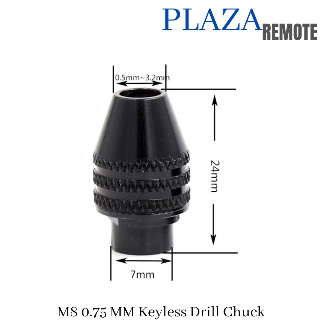 M8 X 0.75 PANJANG KEYLESS CHUCK KEPALA BOR MINI DREMEL KONEKTOR SAMBUNGAN