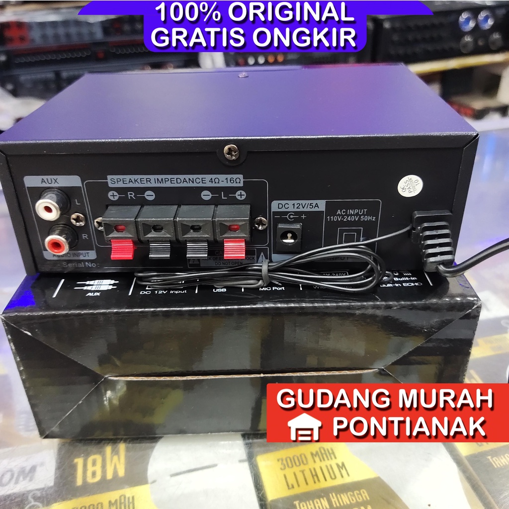 Amplifier Power Bluetooth Targa Mini bisa untuk rumahan atau untuk mobil motor kendaraan AC DC