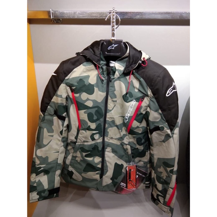 MOTOR-JAKET- ALPINESTARS BADGER JACKET CAMO BLACK I JAKET MOTOR BIKER MURAH -JAKET-MOTOR.