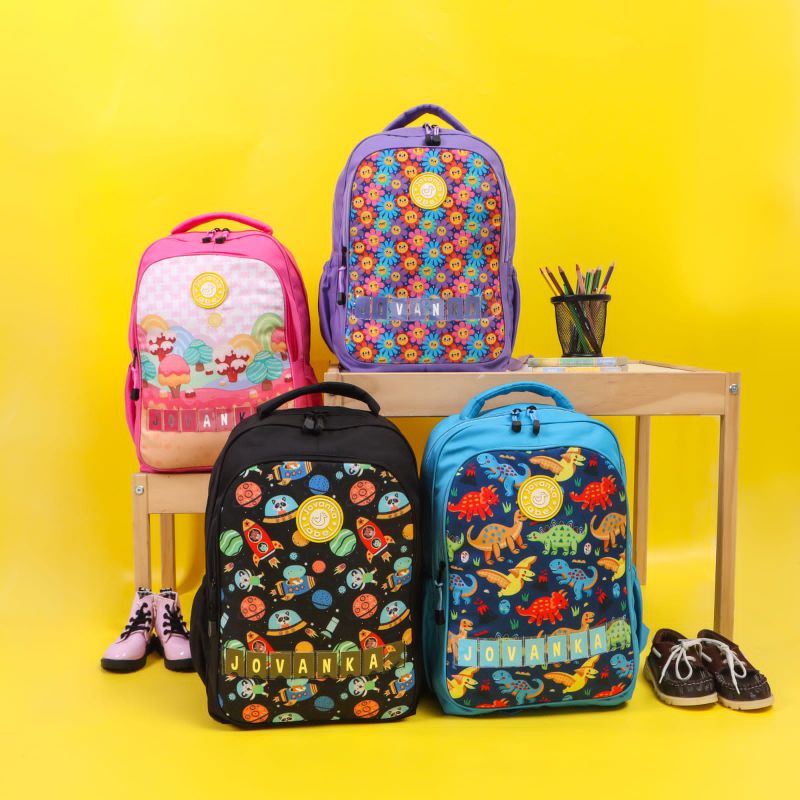 BACKPACK JOVANKA CUSTOM NAMA dan JEJE BACKPACK SMALL