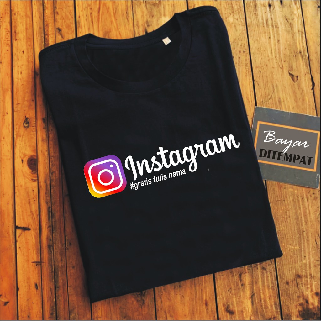 KAOS INSTAGRAM-BISA TAMBAH NAMA-CHAT AJA-COD-PROMO-PRIA -WANITA