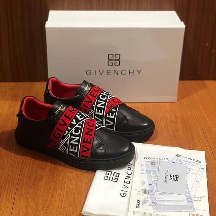 givenchy black and red sneakers