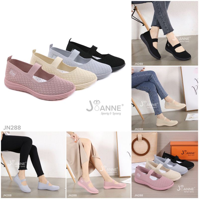 [RESTOCK] JOANNE Flyknit Flat Shoes Wanita JN288 [ORIGINAL BRAND]